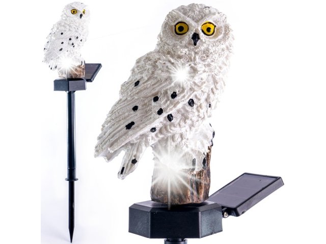 unikátna led lampa sova